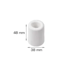 Dørstopper Ø38 x H48 mm hvid plast