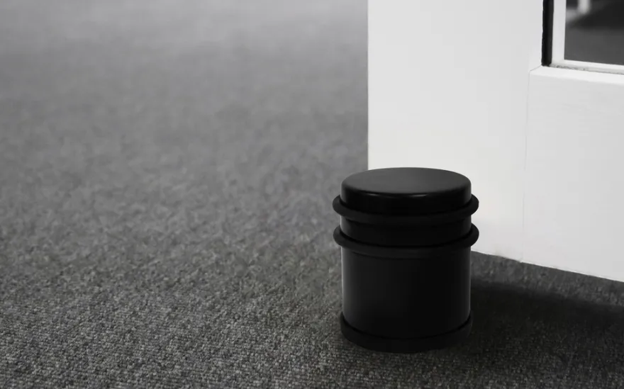Dørstopper fritstående Ø62 x 75 mm matsort