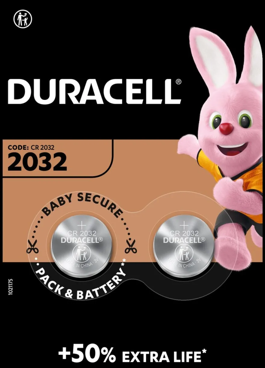 Duracell knapcellebatteri 2032 2-pk.