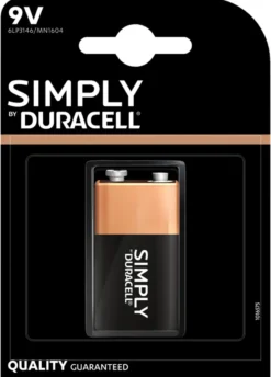 Duracell Simply 9 V alkaline batteri 1-pk.