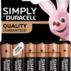 Duracell Simply AA alkaline batterier 6-pk.