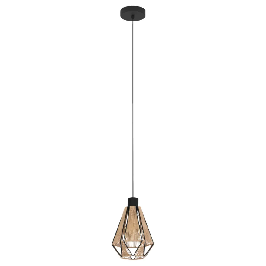 Eglo Adwickle pendel Ø14,5 cm natur/sort