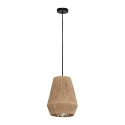 Eglo Alderney pendel Ø30 cm natur/sort