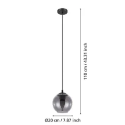 Eglo Ariscani pendel Ø20 cm sort