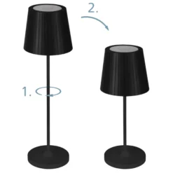 Eglo Cabozo bordlampe genopladelig sort