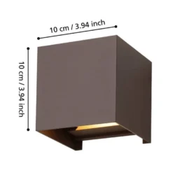 Eglo Calpino 3 væglampe rustbrun