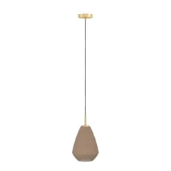Eglo Caprarola pendel sand/messingfinish Ø20 cm