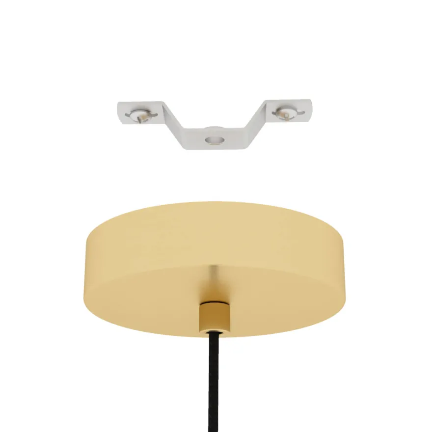 Eglo Caprarola pendel sand/messingfinish Ø20 cm
