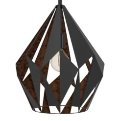 Eglo Carlton pendel sort/kobberfinish Ø38,5 cm