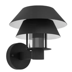 Eglo Chiappera væglampe sort/hvid Ø22 cm
