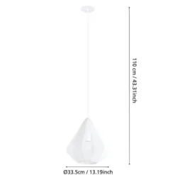 Eglo Dolwen pendel hvid Ø33,5 cm