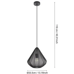Eglo Dolwen pendel sort Ø33,5 cm