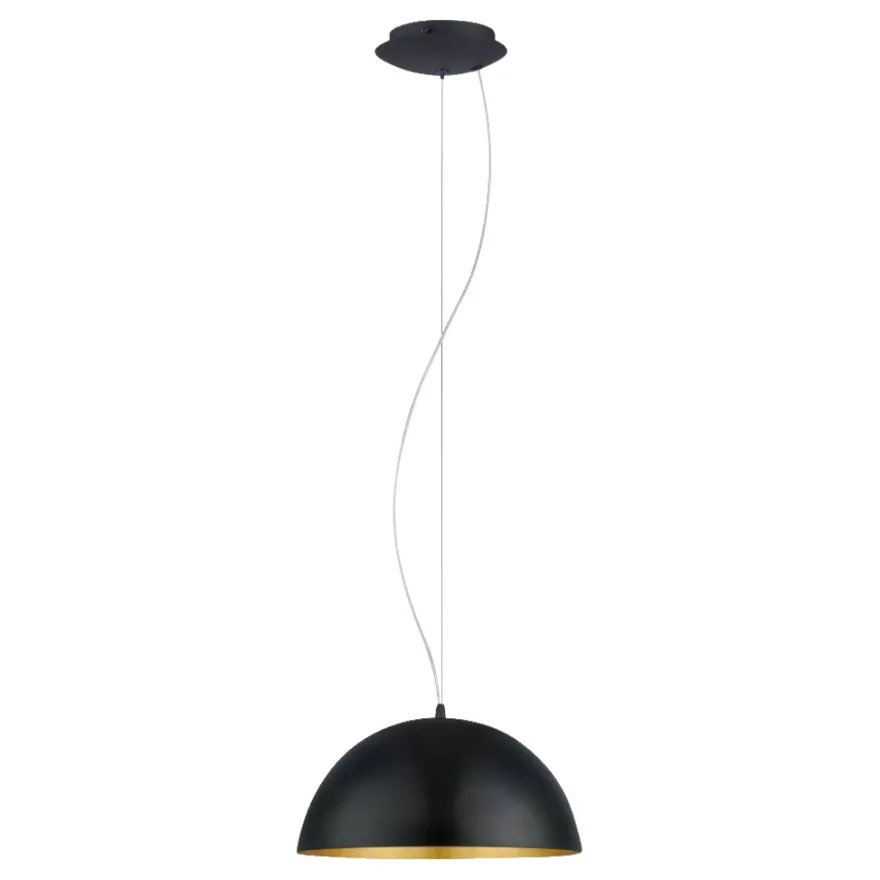Eglo Gaetano 1 pendel Ø38 cm sort/guld Ø38 cm