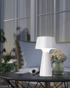 Eglo Huesa bordlampe hvid genopladelig