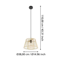 Eglo Hykeham pendel natur Ø38 cm