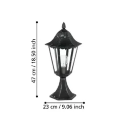 Eglo Navedo udendørslampe sort/sølv 47 cm