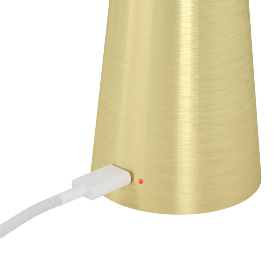 Eglo Piccola bordlampe genopladelig messingfinish