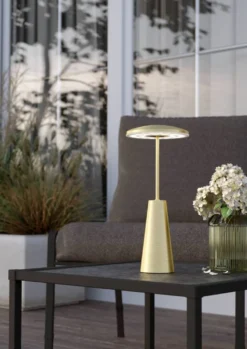 Eglo Piccola bordlampe genopladelig messingfinish