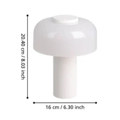 Eglo Ponente bordlampe Ø16 cm hvid genopladelig