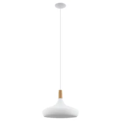Eglo Sabinar pendel hvid/brun Ø40 cm