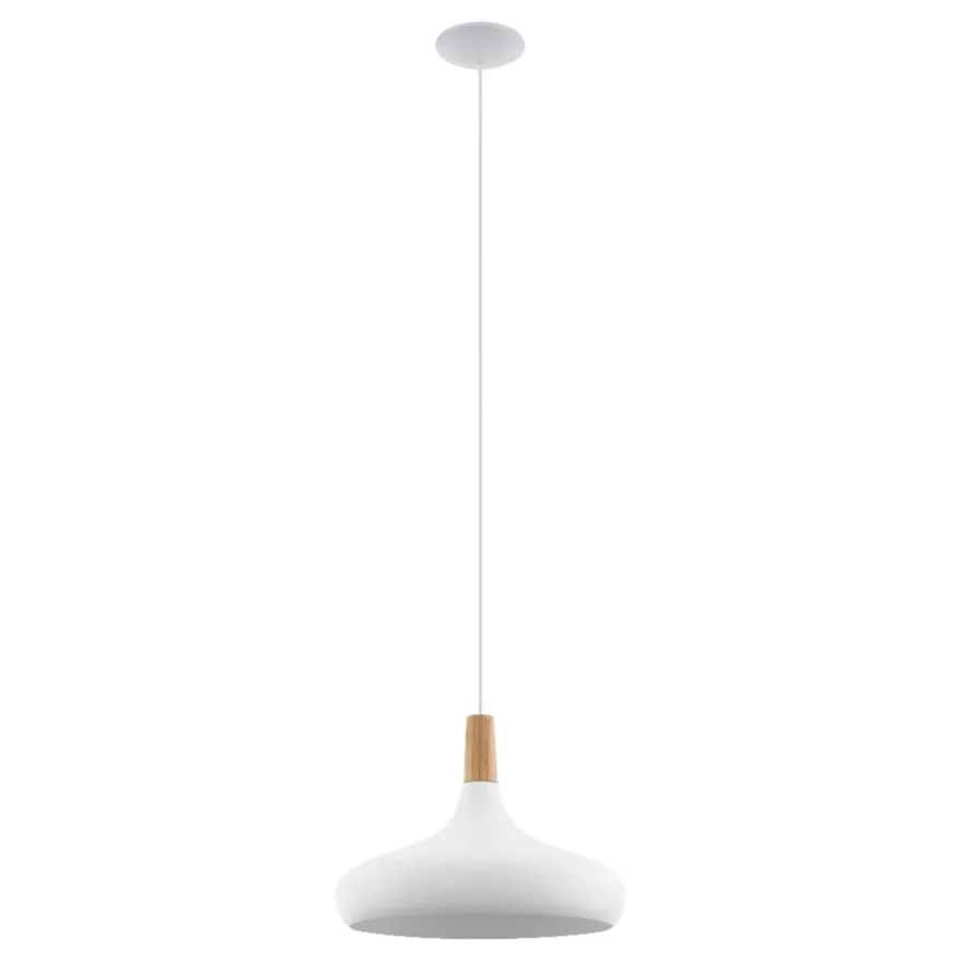 Eglo Sabinar pendel hvid/brun Ø40 cm