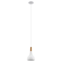 Eglo Sabinar pendel hvid/brun Ø18 cm