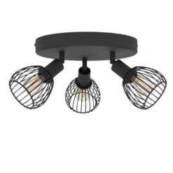 Eglo Sonnino rondel spotlampe sort Ø25 cm