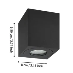 Eglo Torrecola loftlampe firkantet sort