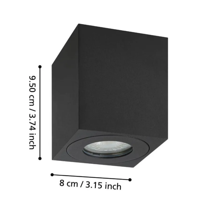 Eglo Torrecola loftlampe firkantet sort