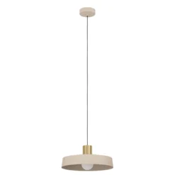 Eglo Valdiola pendel sand/børstet messingfinish Ø36 cm