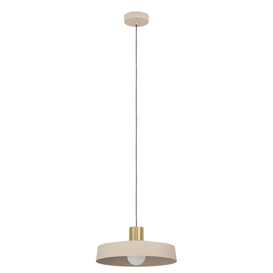 Eglo Valdiola pendel sand/børstet messingfinish Ø36 cm