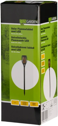 Fakkel med solceller Ø12 x H78 cm - Garden®