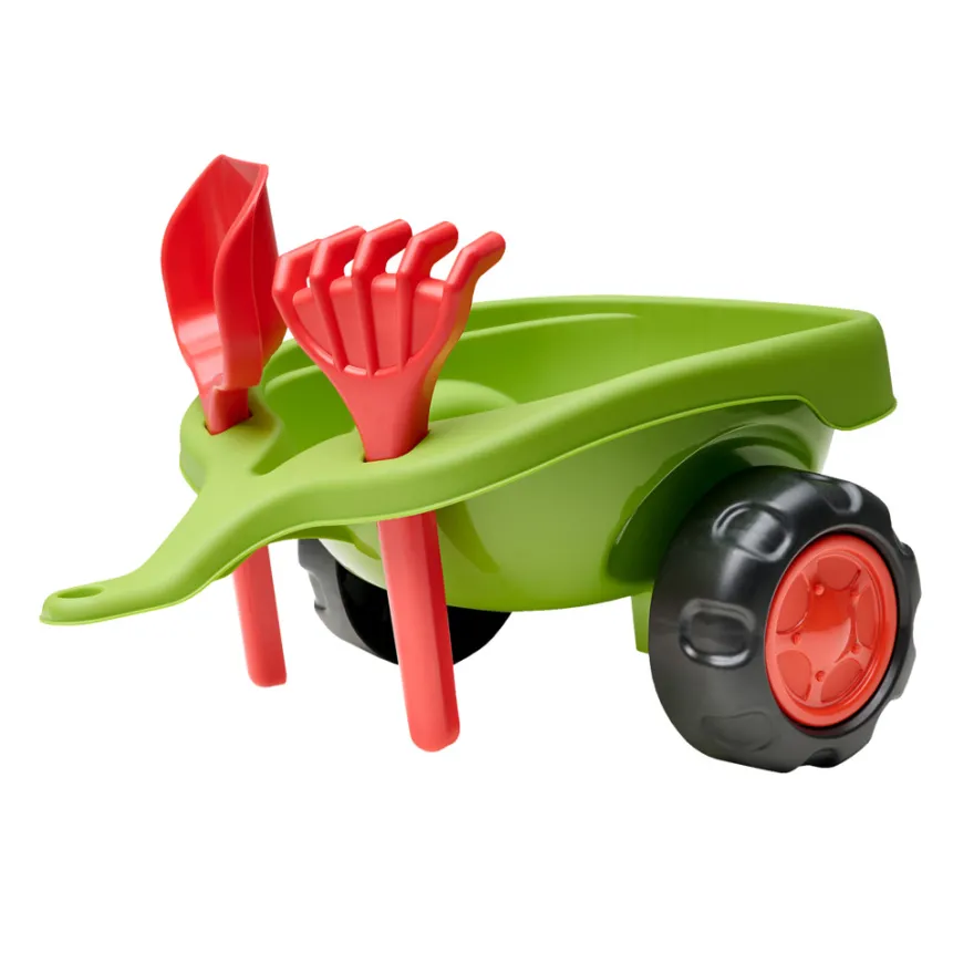 Falk Claas-traktor m/vogn, rive, skovl, rat og horn