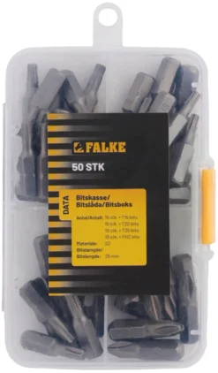 Falke® bitsæske torx og PH2 - 50 stk.