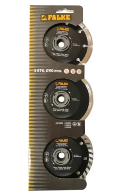 Falke® diamantskæreskivesæt Ø110 mm - 3 stk.