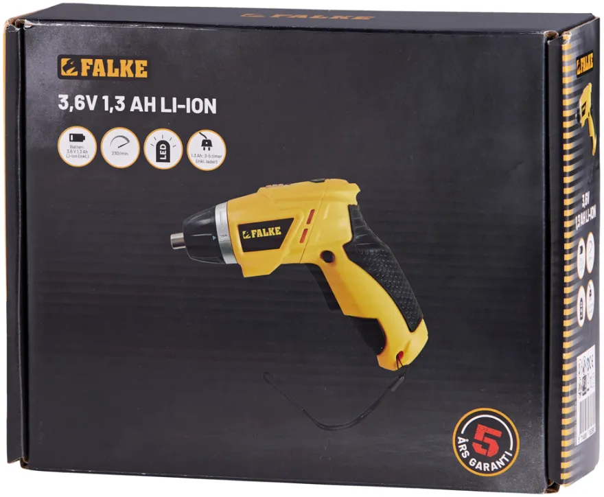 Falke® skruemaskine akku 3,6 V Li-ion