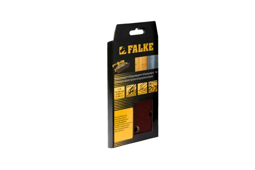 Falke® slibepapir 185 x 93 mm til rystepudser