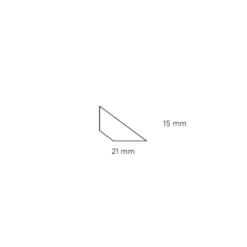Fejeliste eg - 15 x 21 x 3000 mm