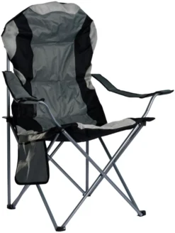 Festivalstol m/kopholder Osaka grå/sort - Sunlife®