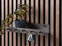 FibroTech hylde m/kroge 32 x 10,2 cm - bruneret stål