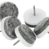 Filtpuder med søm Ø24 mm grå - 24 stk.