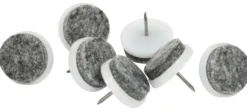 Filtpuder med søm Ø24 mm grå - 24 stk.