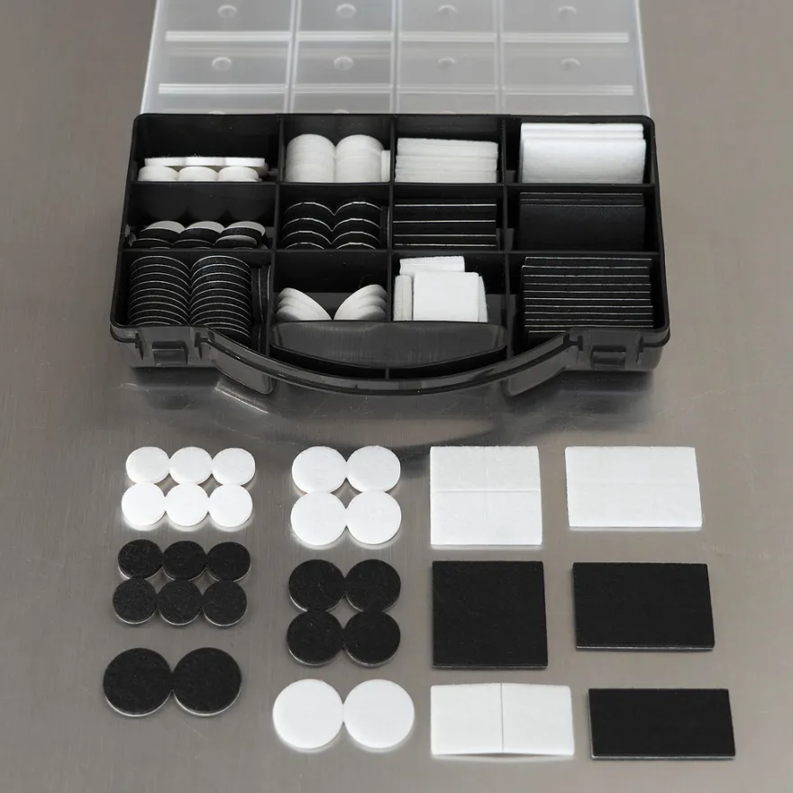 Filtpuder sort/hvid i boks 275 stk.