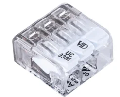 Fjedersamlemuffe med 3 poler 2,5 mm² - 12 stk.