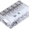 Fjedersamlemuffe med 5 poler 2,5 mm² - 8 stk.