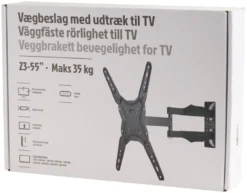 Fladskærmsbeslag med udtræk og kip 23-55