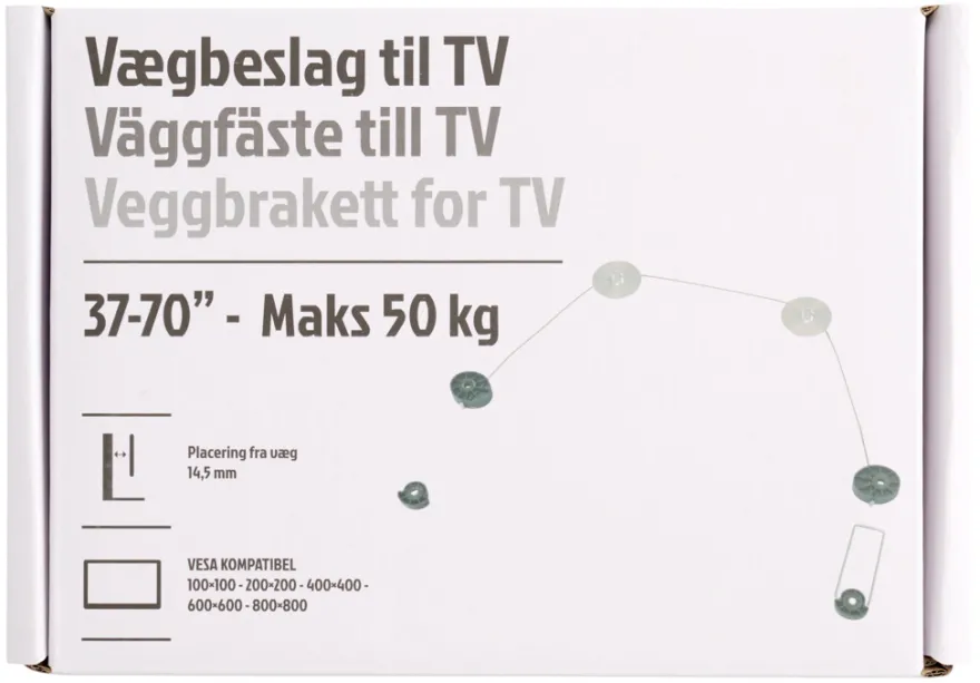 Fladskærmsbeslag ultra slim 37-70"