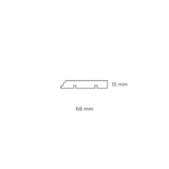 Fodliste almue hvid - 15 x 68 x 3600 mm