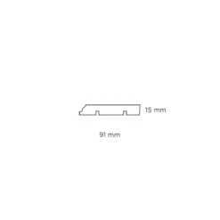 Fodliste almue hvid - 15 x 91 x 3600 mm