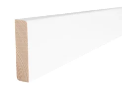 Fodliste glat fyr hvid - 14 x 55 x 3600 mm
